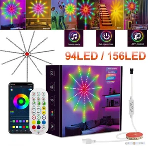 LED Firework Strip Light USB Dream Color RGB Smart Music Sync APP Remote Control - Picture 1 of 17