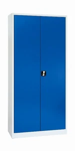 Aktenschrank 4,5 OH, Stahlschrank Korpus grau mit Türen in blau.180 - Bild 1 von 2