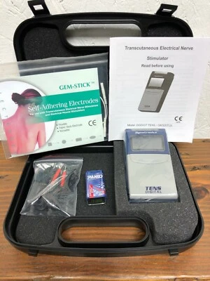Dual-Channel Digital TENS Unit w/ Timer - Transcutaneous Electrical Nerve w/ PAD - Image 1 of 4