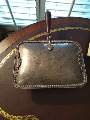 Antique Victorian Sterling Inlaid Dishware Pot Pan Cover