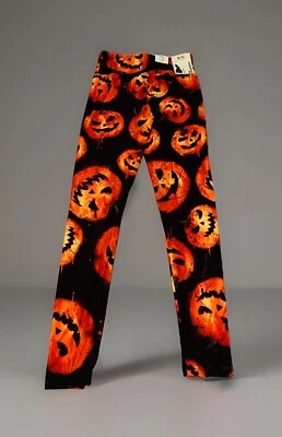 Leggings de gamuza negros Jack-O-Lantern para mujer No Boundaries talla S/M Foto 1 de 4