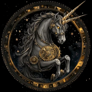 Adesivo auto sticker steampunk unicorno adesivo trasparente - Foto 1 di 1