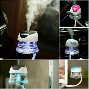 Mini Car Air Humidifier Diffuser Essential Oil Ultrasonic Aroma Mist Purifier - Picture 1 of 12
