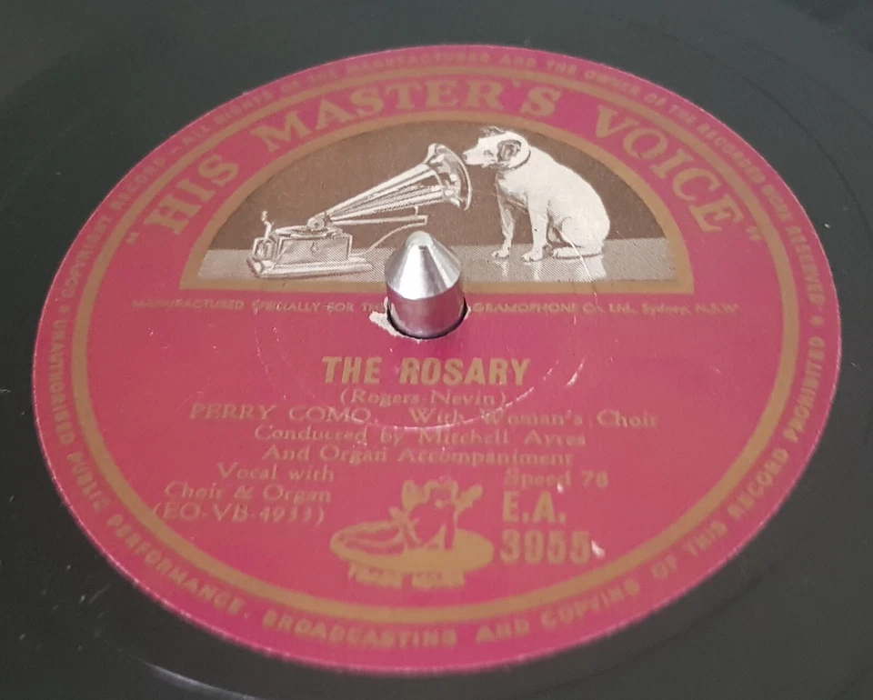 Perry Como – Bless This House / The Rosary - 1951 78RPM 10" record VG - Image 1 of 1