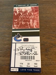 Harley Hotchkiss Calgary Flames HOF signed autograph Hockey ticket photo - Picture 1 of 1