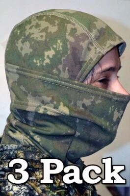 3 PACK Camouflage Men's Balaclava Face Mask UV Wind Protection TRANSITIONAL CAMO - Image 1 of 4
