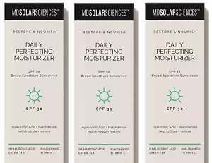3 Pack MD Solar Sciences SPF 30 DAILY ANTIOXIDANT MOISTURIZER 1 Oz Ea Exp 6/24 - Picture 1 of 7