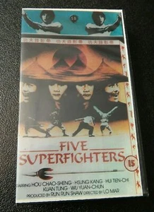 Five Superfighters VHS Video kung fu martial art clamshell classic fighting - Picture 1 of 5