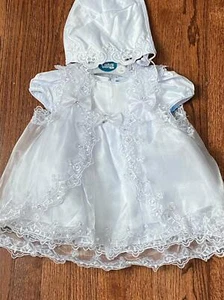 Baby Girls White Christening Baptism Dedication Dress Gown XS-S-M-L-XL/#2025 - Picture 1 of 1