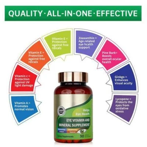 Lutein Vitamin and Mineral Supplement for Eyes 90 Tablets Fast Shipping - Picture 1 of 9