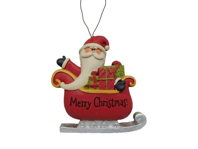 Adorno Feliz Navidad con Papá Noel y regalos - Nuevo por Blossom Bucket #51683B Foto 1 de 4