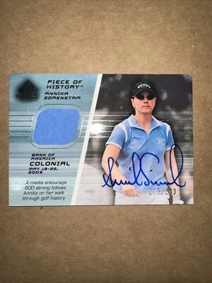 2003 SP GAME USED #PH-15 Annika Sorenstam Patch Auto /200 - Image 1 of 4