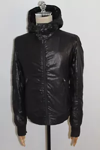 Men's DIESEL Brown Hooded Coat Jacket Size M/L - Picture 1 of 13