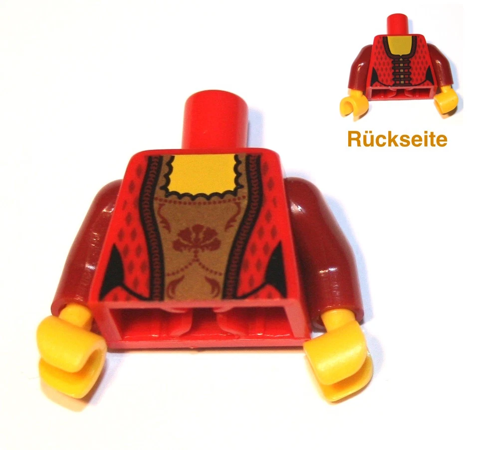 1x LEGO® Torso Körper Burgfräulein Königin Prinzessin 973pb0732 NEU Rot - Bild 1 von 1
