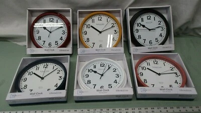 Main Stays 8.78 Inch Diameter Wall Clock Decoration Time Telling Device Pick One - Image 1 of 3