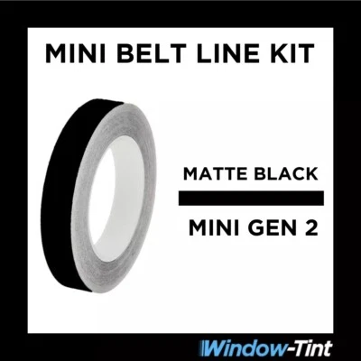 Mini Gen 2 Nero Opaco Cintura Kit Linea Finestrino Orlo Vinile De Cromo R55 R58 - Immagine 1 di 4
