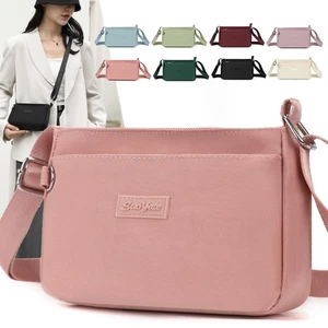 Anti-splash Water Crossbody Bag Large Capacity Nylon Square Bag Shoulder Bag - Picture 1 of 20