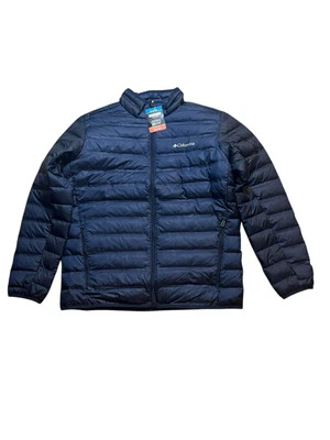 Columbia Men’s Large Heritage Peak Duck Down Jacket W/ Heat Seal Navy Blue - Image 1 of 4