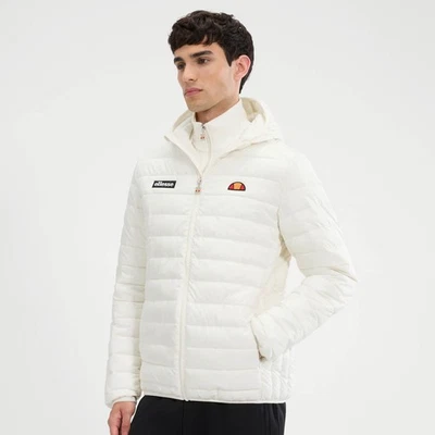 Ellesse Mens Jacket Lombardy Padded Coat in Off White - Image 1 of 4