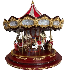 Mr. Christmas Musical Animated Christmas carousel 90th Anniversary Marquee - Picture 1 of 12