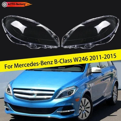 2X Headlight Cover Lens Shell For Mercedes-Benz B-Class W246 B180 B200 2011-2015 — 第 1/4 张图片