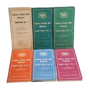 Indiana Harbor Belt Railroad Employee Timetable No 1-6 Lot 1960's 70's Booklets - Bild 1 von 8