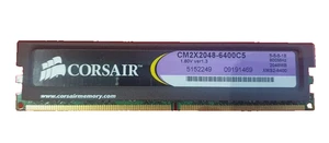 * Corsair RAM DDR2 800MHz 2 GB 1.8V XMS2-6400 CM2X2048-6400C5 - Foto 1 di 1