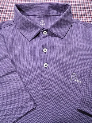 Polo de rendimiento Rhoback para hombre manga corta espiga púrpura talla L Foto 1 de 4