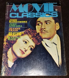 Movie Classics #3 (Oct 1973) Vintage Film Magazine Barrymore Garland Harlow - Picture 1 of 7
