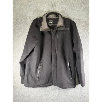 The North Face Mens XL Full Zip Jacket Lined Black Softshell Coat Wool - Image 1 of 4