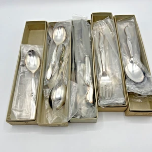 Hope Truhe Versilbertes Besteck Silber Wind Gabel Löffel Messer 46 Teile - Bild 1 von 9