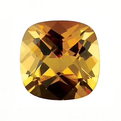 Piedras preciosas de imitación de calidad facetada naranja citrino corte cojín en tamaños más grandes Foto 1 de 2