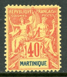 Französische Kolonien 1892 Martinique 40¢ rot/gelb Scott #47 postfrisch Q526 - Bild 1 von 6