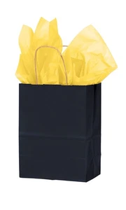 SSWBasics Small Navy Paper Shopping Bags - Case of 100 - Picture 1 of 1