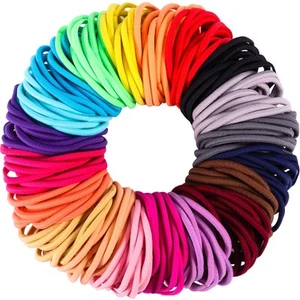 200 Pieces Elastics Hair Ties Ponytail Holders 4MM Rubber Bands for Hair Pain... - Picture 1 of 7