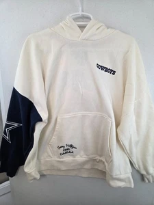 Tommy Hilfiger Dallas Cowboys Women's XL Fleece Hoodie Ivory - Picture 1 of 4