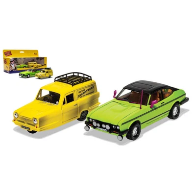 ONLY FOOLS AND HORSES - RELIANT REGAL AND FORD CAPRI Mk III 1:36 Corgi Movie Mod - Immagine 1 di 3