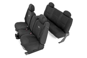 Rough Country Front Seat Covers-Black 99-06 Silverado/Sierra Ext 91019 - Picture 1 of 8