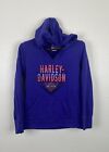 Harley Davidson Womens Hoodie V-Neck Purple Flaming Gorge Green River WY Size M