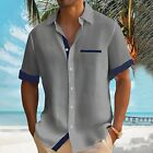 Men's Hawaiian Button Down Shirts Short Sleeve Beach Shirt With Loose Fit