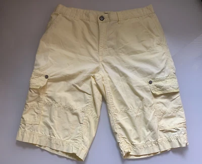 Pantalones Cortos Carga INC International Concepts Para Hombre 34 Ripstop Tiro Medio Amarillo Suave Foto 1 de 4