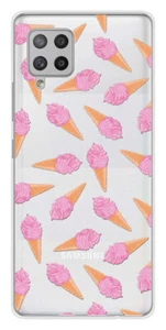 Coque en silicone imprimée compatible Samsung Galaxy A42 5G Glace Rose - Photo 1 sur 3
