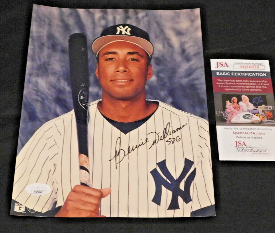Bernie Williams Signed / Autographed 8x10 Photo JSA COA Yankees Legend - Image 1 of 1