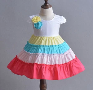 Cinda Bebé Niñas Cinco Colores Aro Niñas Algodón Vestido de Fiesta 9 12 18 24 Meses - Imagen 1 de 3