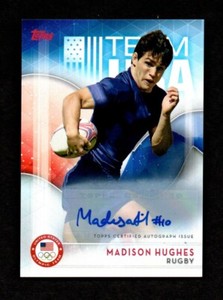 2016 Topps USA Olympic Team Autograph Madison Hughes Rugby #18
