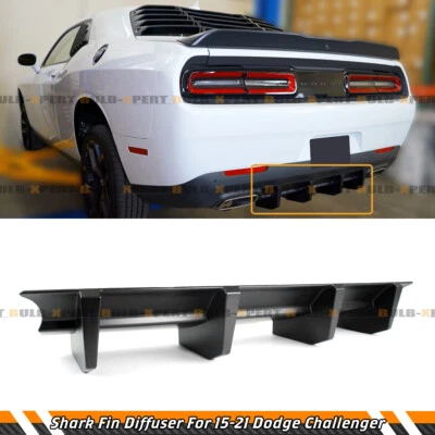 Cenefa difusora de parachoques trasero aleta de tiburón para Dodge Challenger Performance 2015-23 Foto 1 de 4