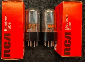 2 tubos de placa negra RCA 6SL7GT emparejados nuevos en caja EE. UU. 1973 - Imagen 1 de 6