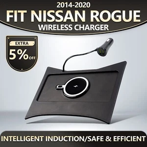 For 2014-2020 Nissan Rogue Magnetic Car Wireless Charger Car Charging Tray - Foto 1 di 13