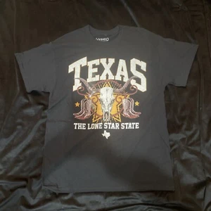 Texas The Lonestar State T-Shirt schwarz Large Longhorn Boots Lasso Star - Bild 1 von 4