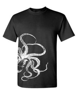 KRAKEN giant squid octopus titan greek - Cotton Unisex T-Shirt - Picture 1 of 8